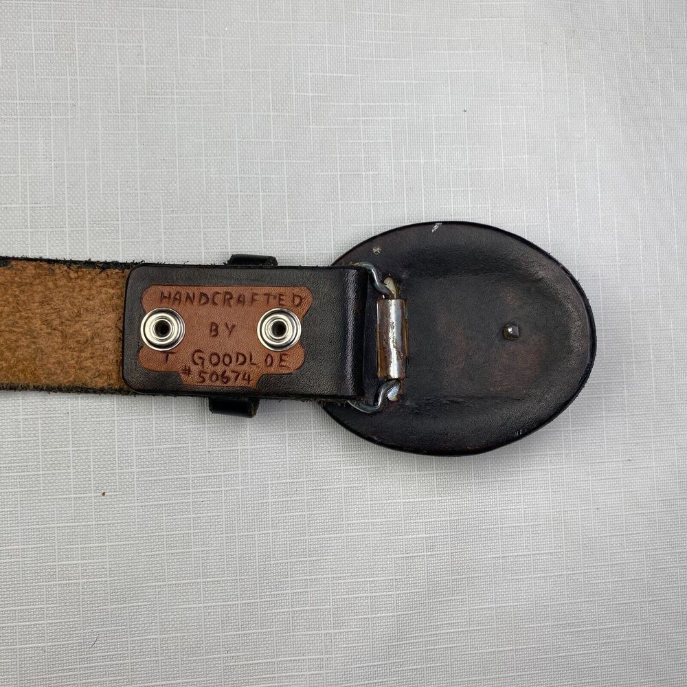 Hand Tooled LEATHER Western Belt "DEAN"! 3D Roses Personalized Handmade Sz 42 - Picture 16 of 16